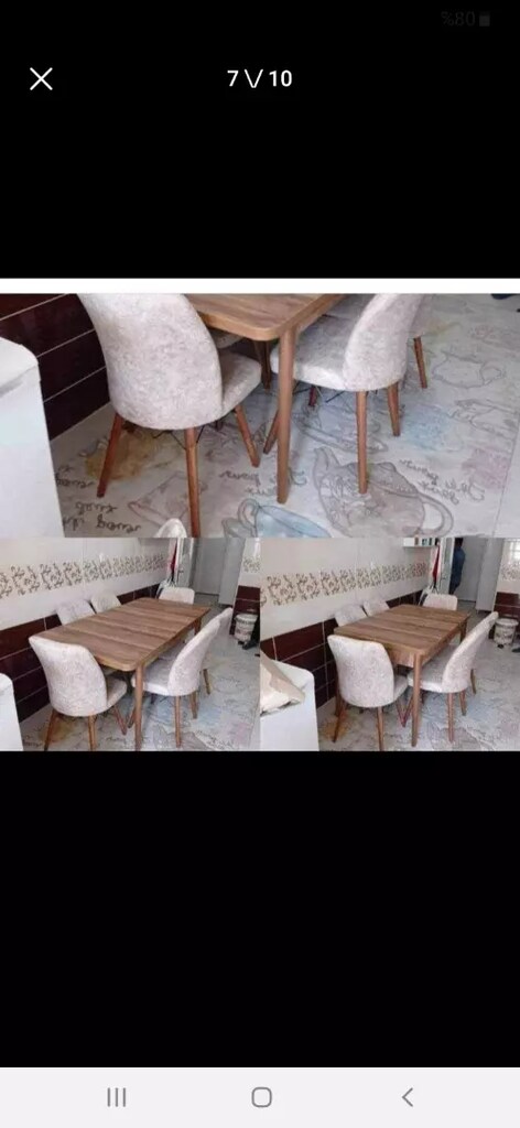 1 adet Acilir kelebek masa 6 adet KAREGOLD SANDALYE - 7