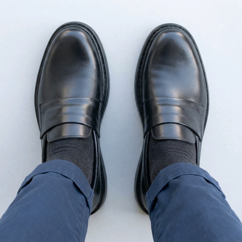 HAKİKİ DERİ GÜNLÜK LOAFER SİYAH (40-44) ERKEK AYAKKABI YENİ - 5