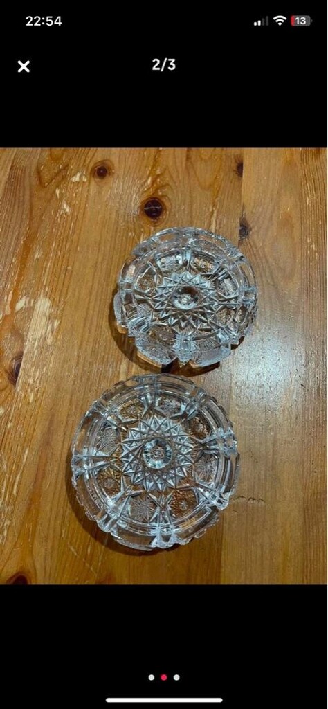 PAŞABAHÇE İKİLİ KRİSTAL KÜL TABLASI SETİ - 2