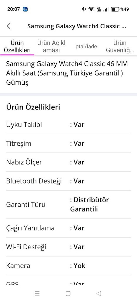 AKILLI SAAT Samsung Galaxy Watch4 Classic 46 MM Akıllı Saat - 7
