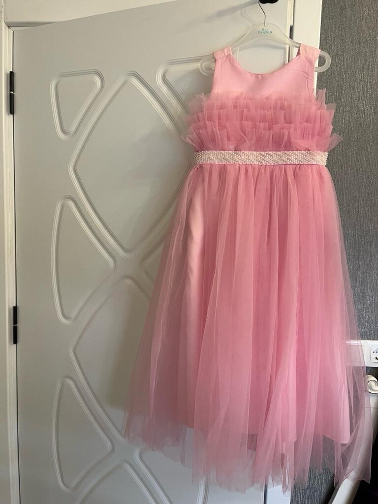 kız çocuk pembe abiye - 2