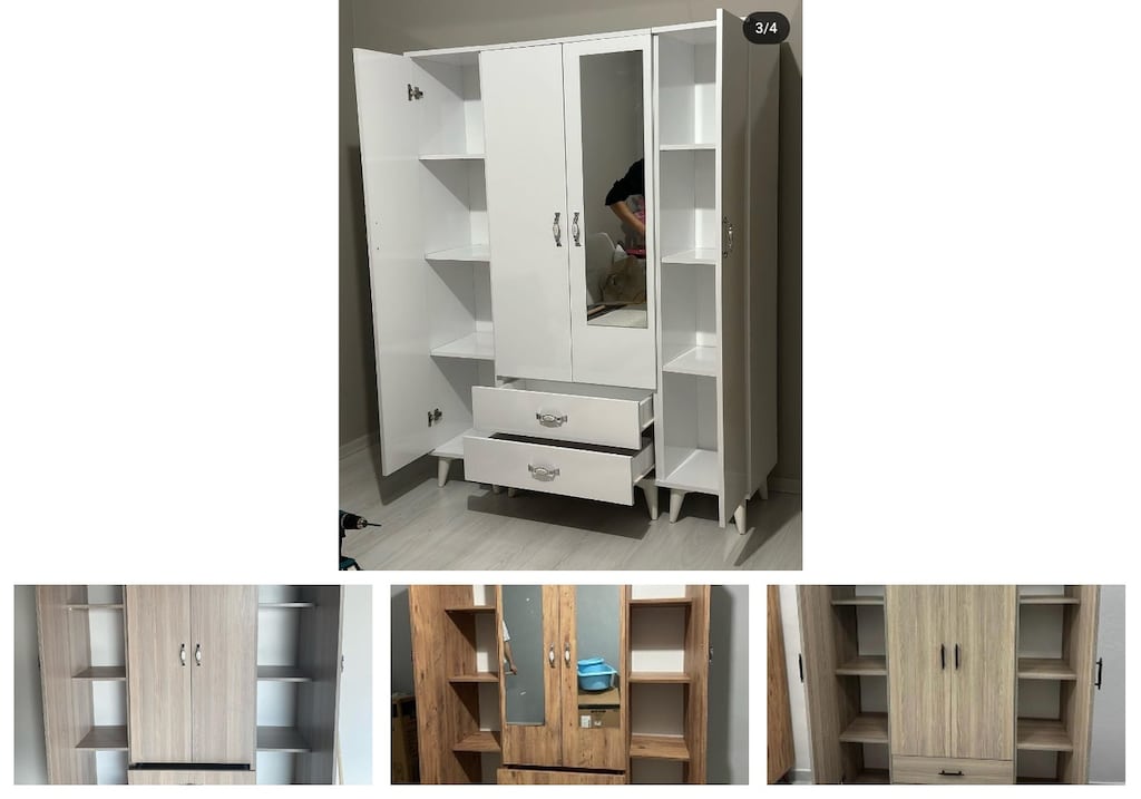 4 kapaklı elbise dolabı twfidrriml - 4