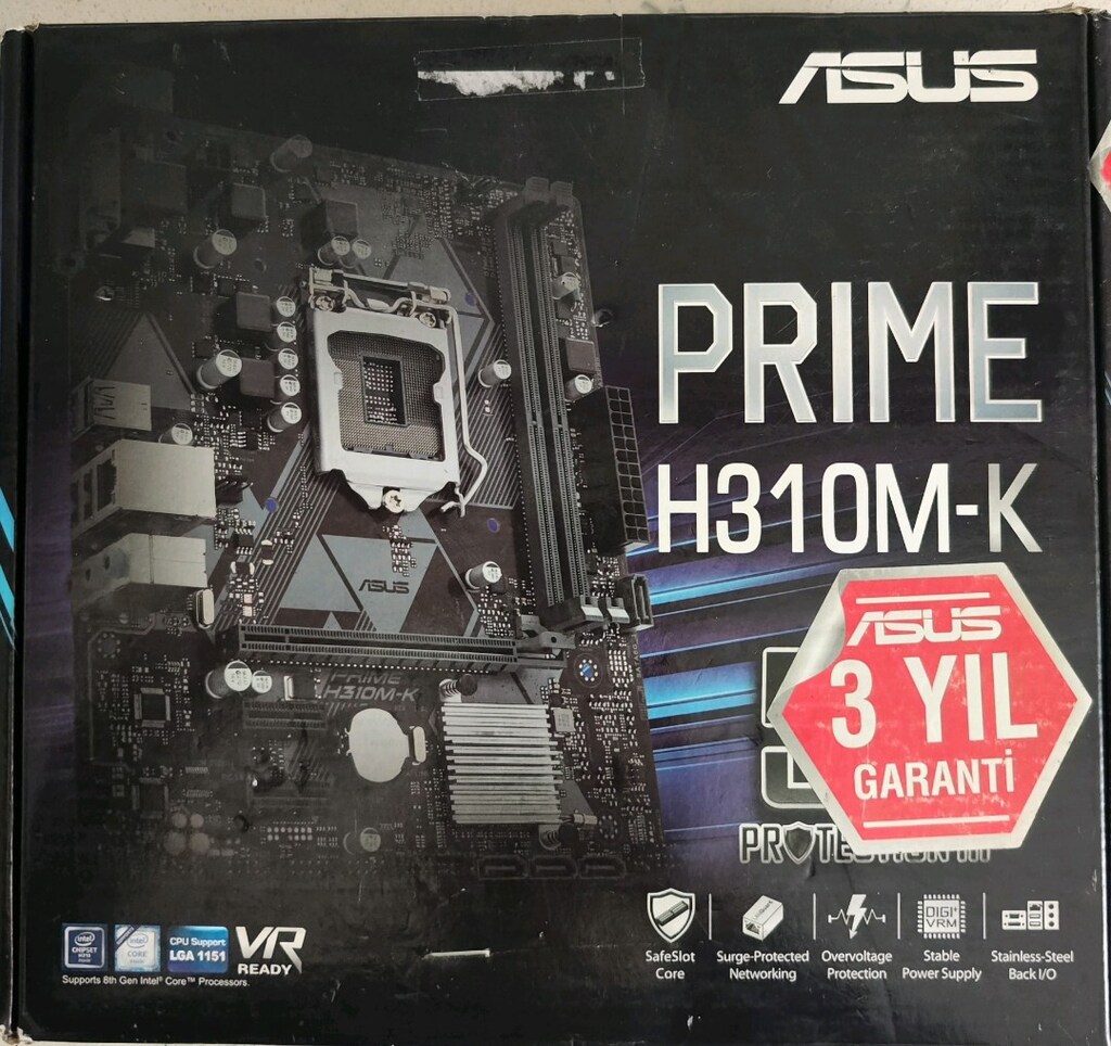 ASUS PRİME H310M-K 8 VE 9 NESİL İNTEL İSLEMCİLERİ DESTEKLER