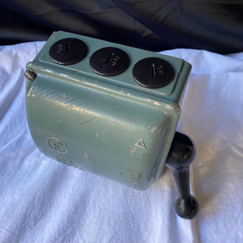 1960 Almanya Elektra Tailfingen Döküm Gövdeli Endüstriyel Şalter - 3