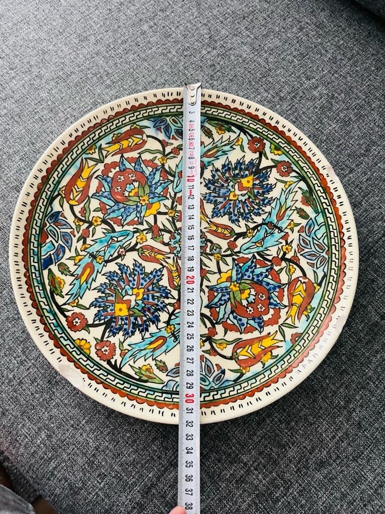 Kütahya çini sanatı el boyaması tabak - 2