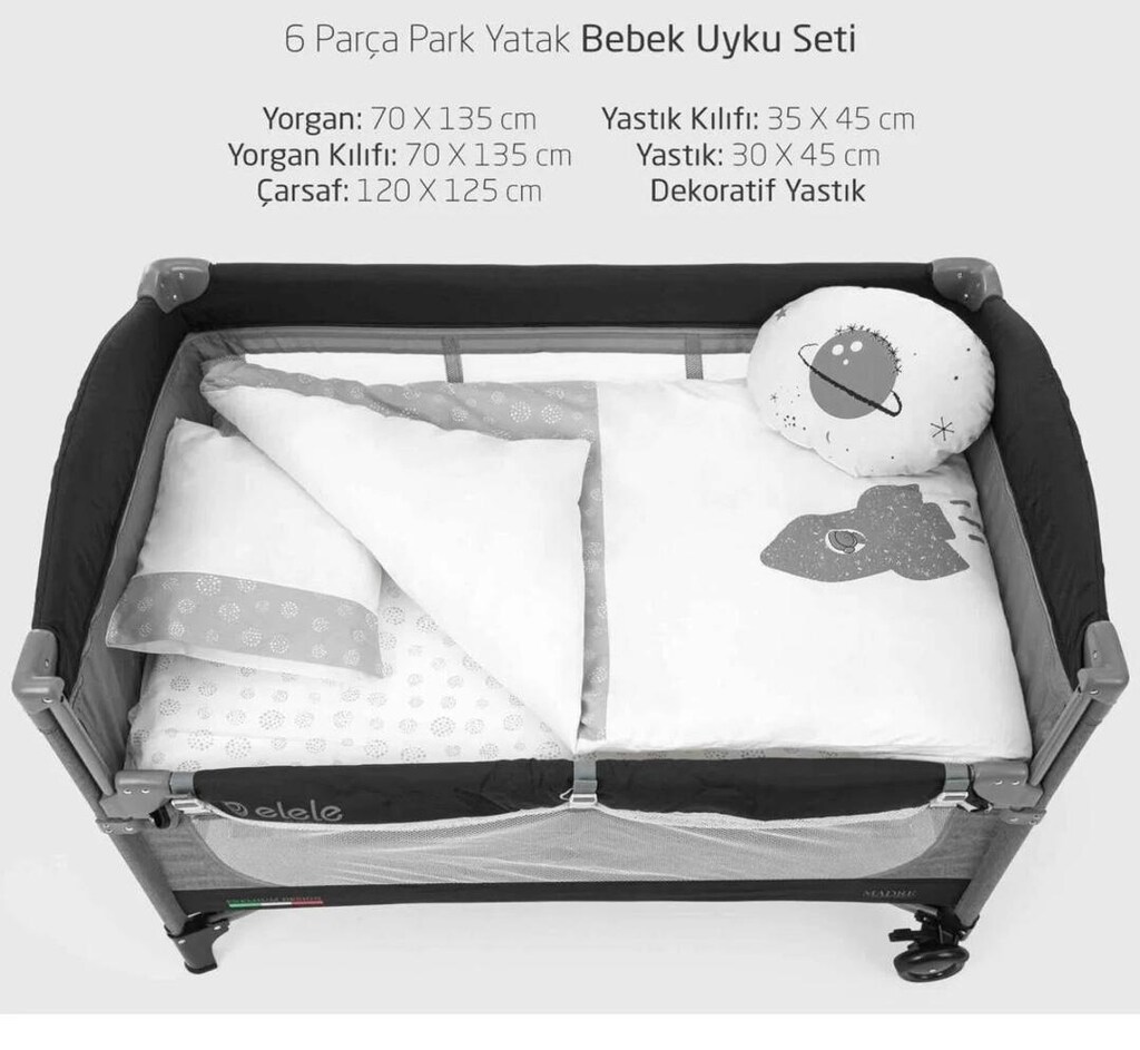 ELELE park yatağa uyumlu uyku seti - 3