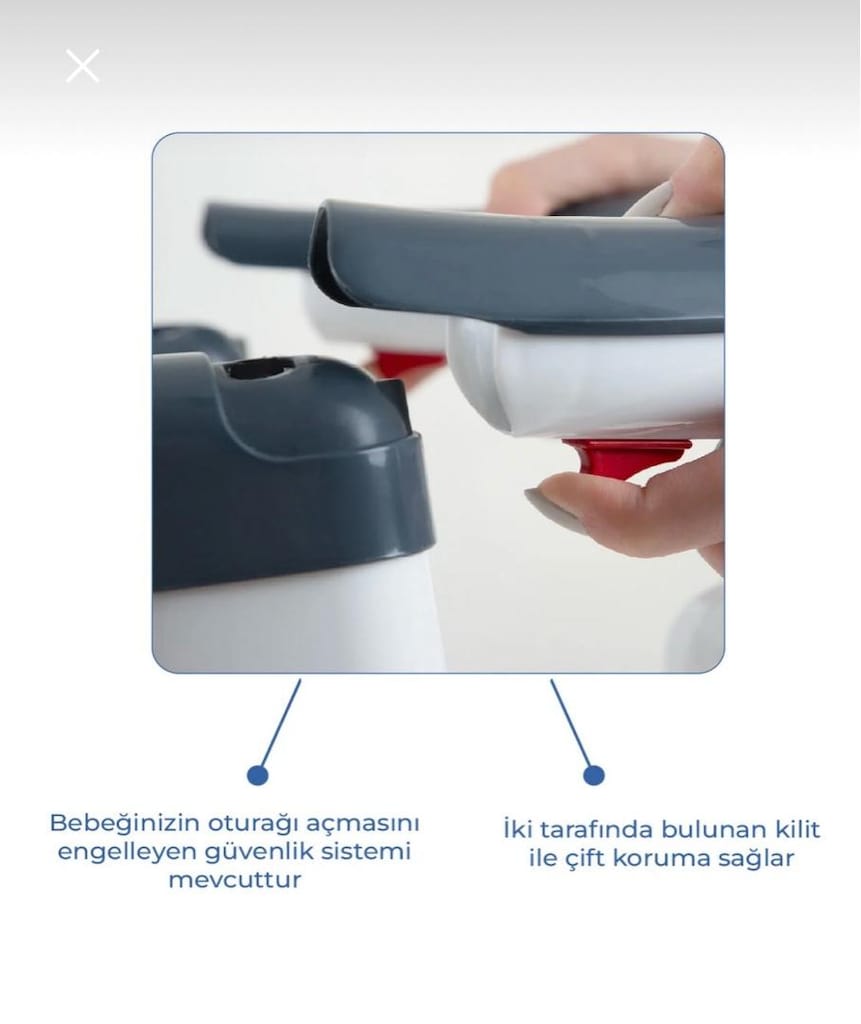Babyjem Yandan Açılır Banyo ve Mama Oturağı Minderli - 9