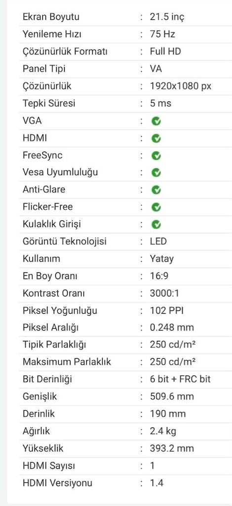 Lg 22 MP 400 Full HD Bilgisayar Monitörü - 4
