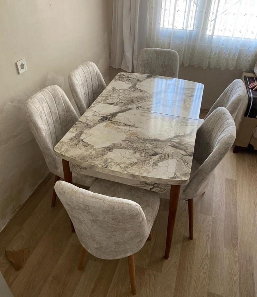 masa sandalye takımı 6 sandalye 1 masa renk seçenekleri mevcut - 9
