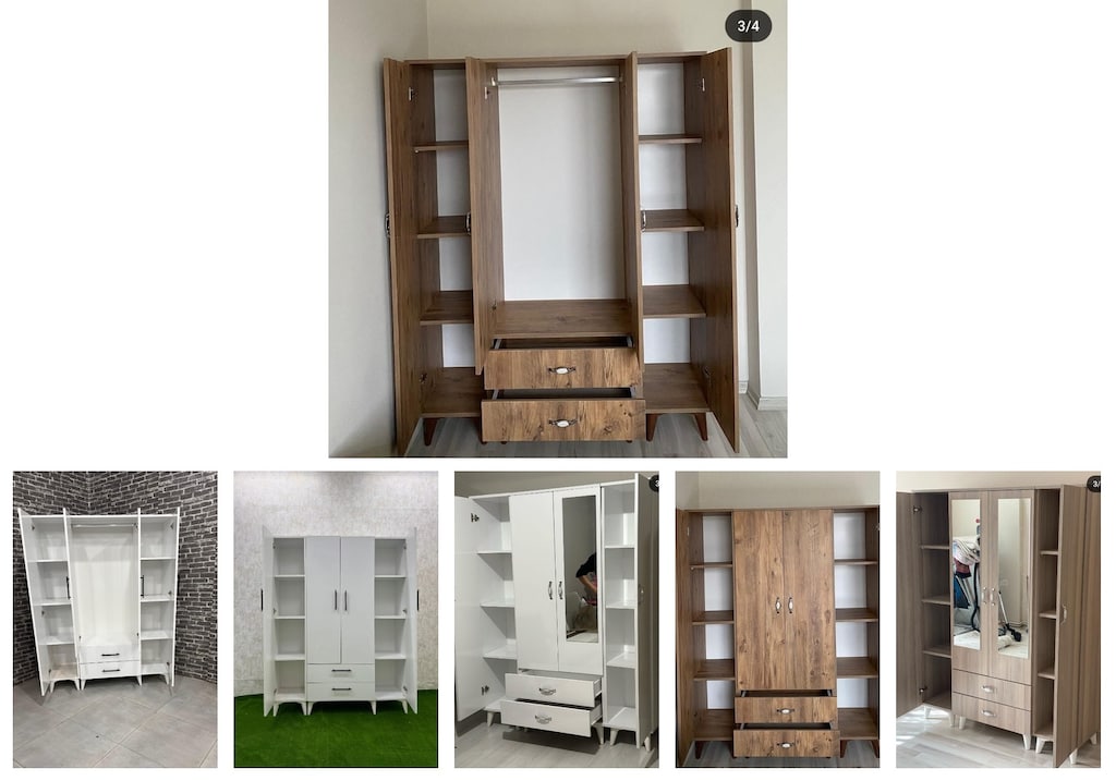 4 kapaklı elbise dolabı mqqrprghux - 6