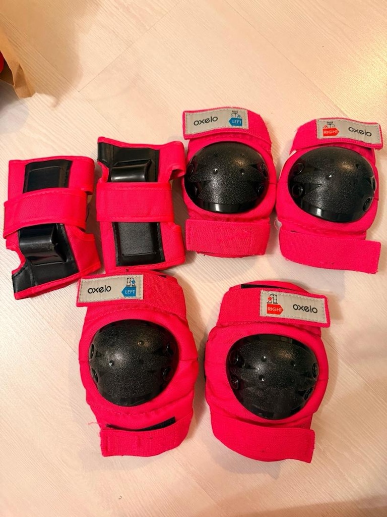 Decathlon Çocuk Kask Dizlik Diresek Bilek koruyucu set + Ek Küçük Kask - 2