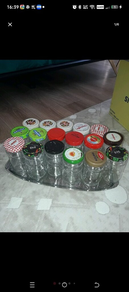 Kavanoz tane 5tl kapaksız,küçük reçellik 4tl,soda şişesi 3tl,sarelle 5 - 15