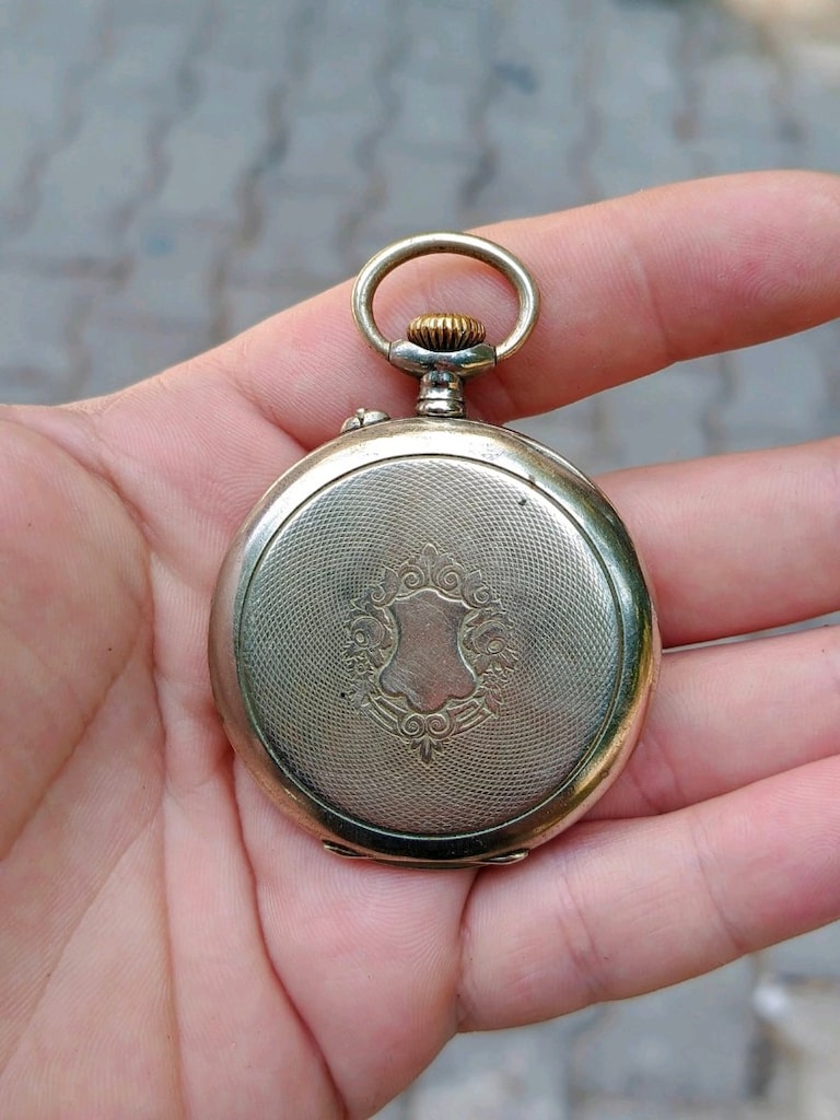 1870-1910 YILLARI ARASİ ÜRETİMİ GÜMÜŞ CEP SAATİ - 6