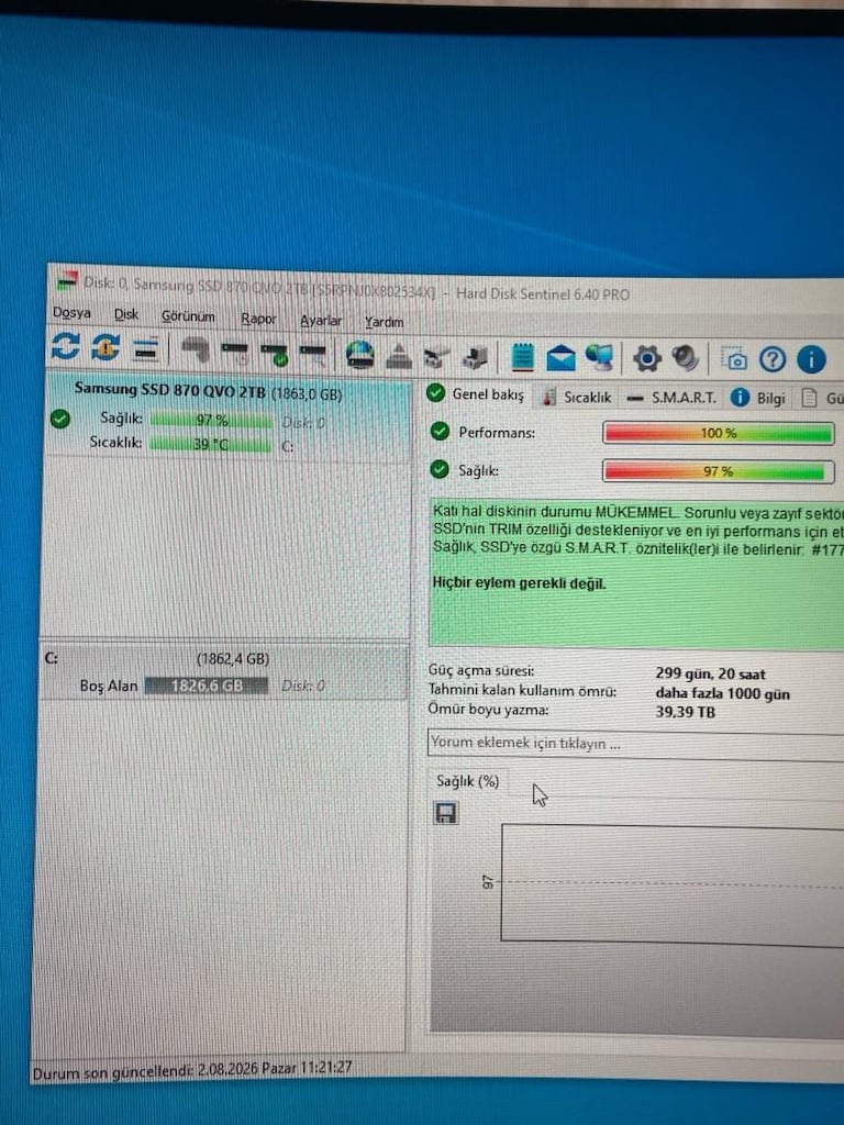 Samsung 870 evo 2 tb Sats ssd - 5