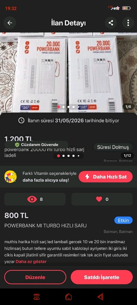 modem uydu vantilator powerbank SIFIR - 9