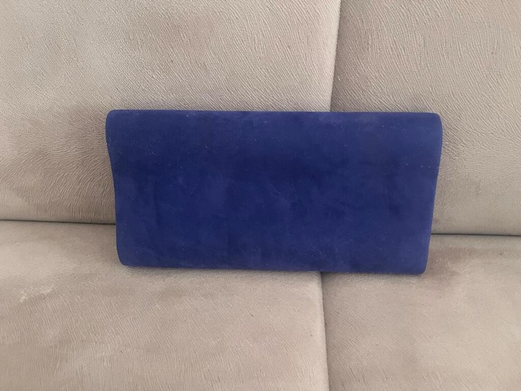 Mavi kadife el çantası - 3