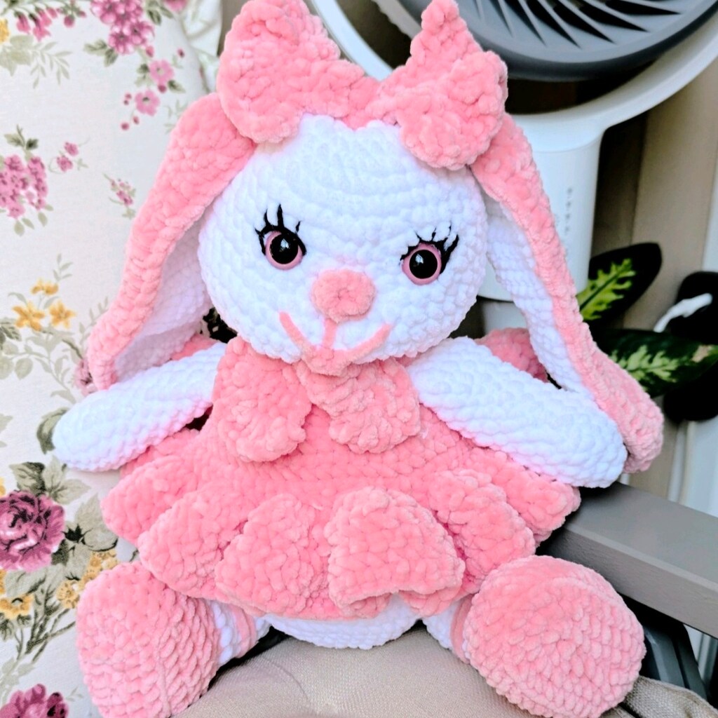 Amigurumi tavşan 50 cm oyun ve uyku arkadaşı - 5