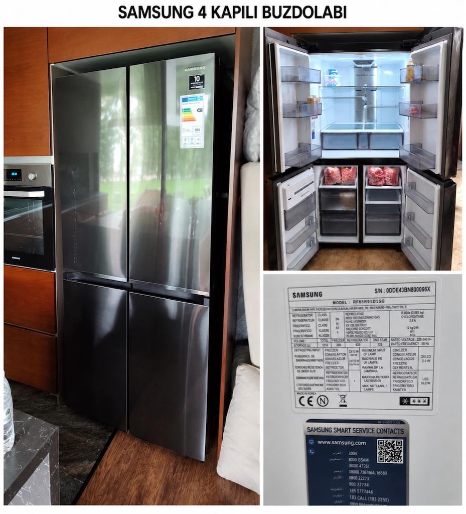 SAMSUNG RF85R91D1SG 825 LT 4 KAPILI NO FROST BUZDOLABI - 11