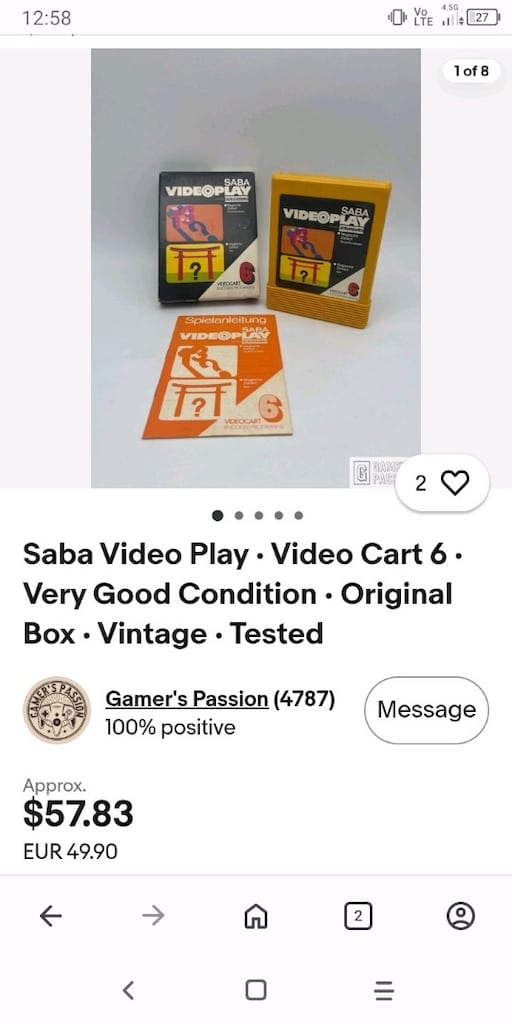atari fairchild saba videoplay 1976 sıfır oyun tane 990tl - 4