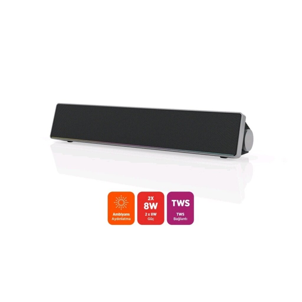 Polosmart FS104 Kablosuz BT Soundbar Hoparlör Speaker 16W Siyah - 3