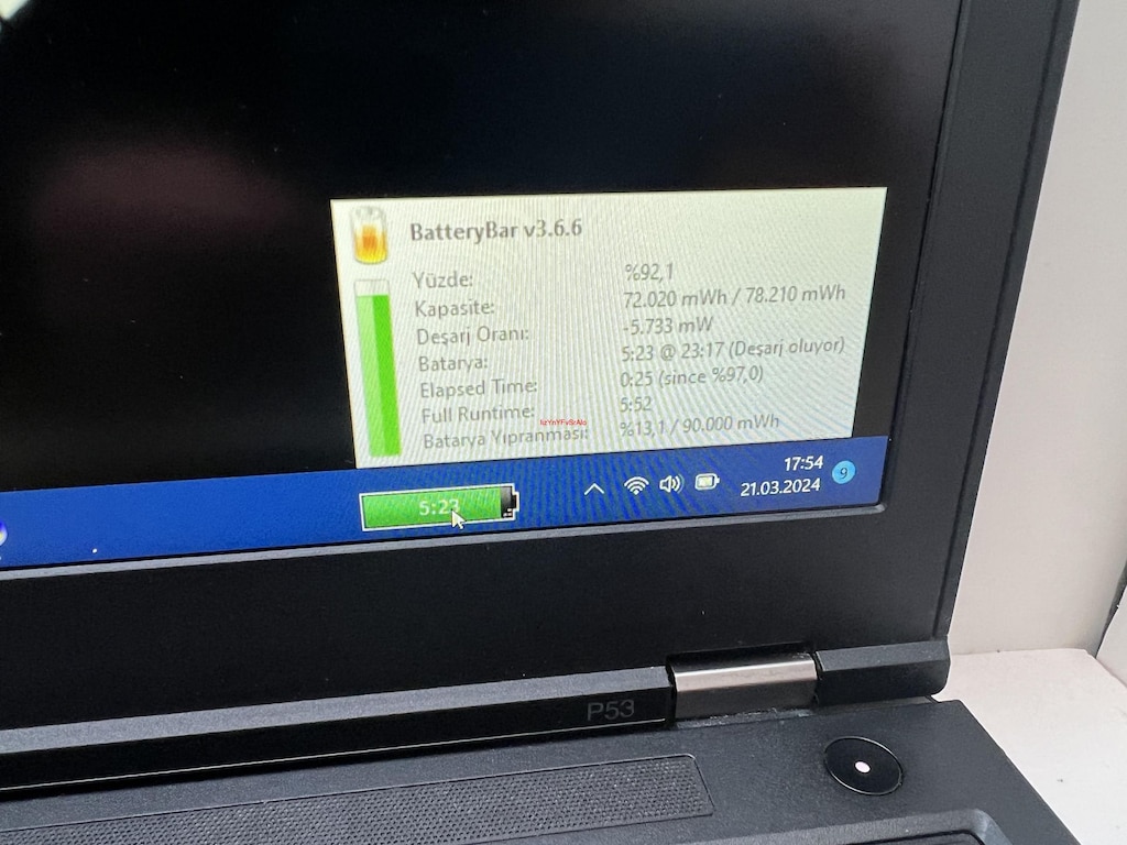 THİNKPAD P53 İ7 9. NESİL 32 GB RAM 512 M2SSD QUADRO T1000 - 4