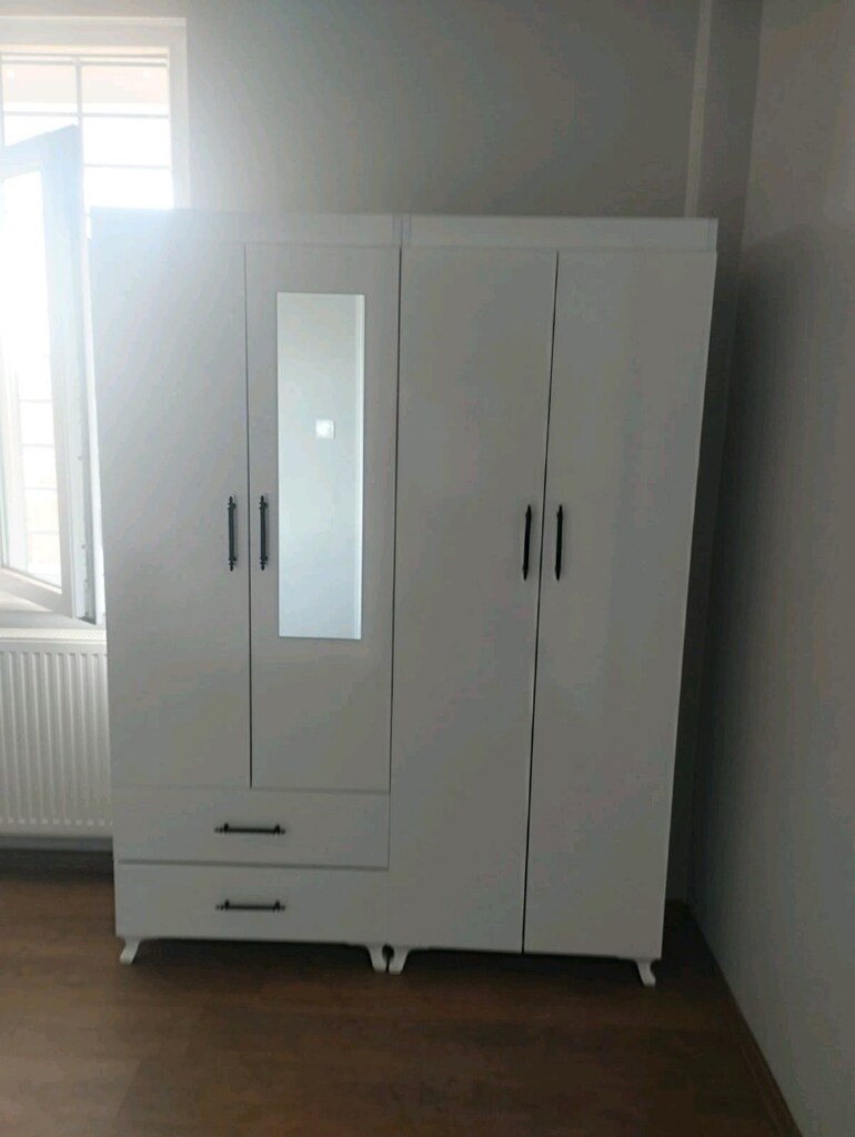 4 KAPILI SIFIR ELBİSE DOLABI MODELLERİ UYGUN FİYATA ŞOK KAMPANYA - 3