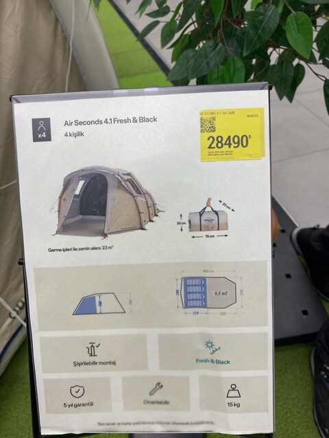 decathlon 4 kişilik çadır