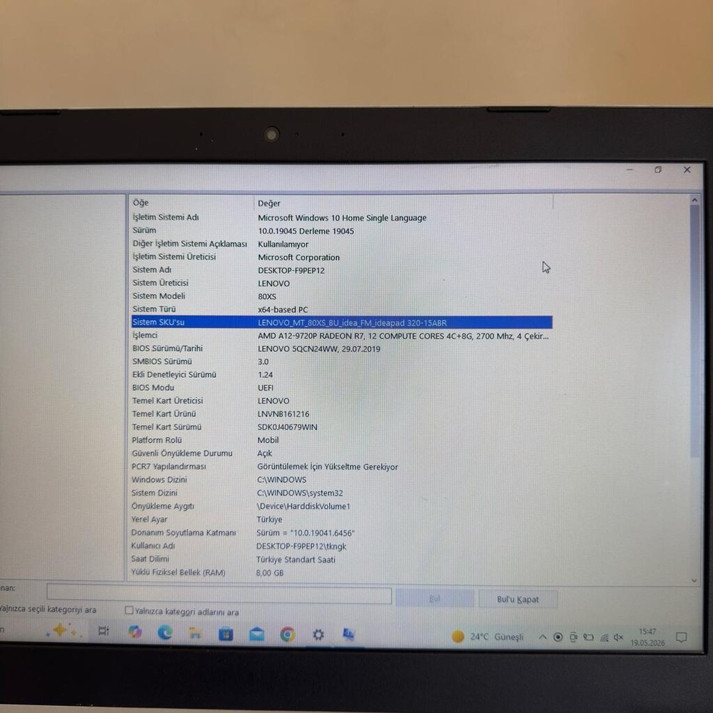 Lenovo IdeaPad 320 | AMD A12 | 8 GB RAM | 1 TB HDD | Temiz ve Sorunsuz - 7