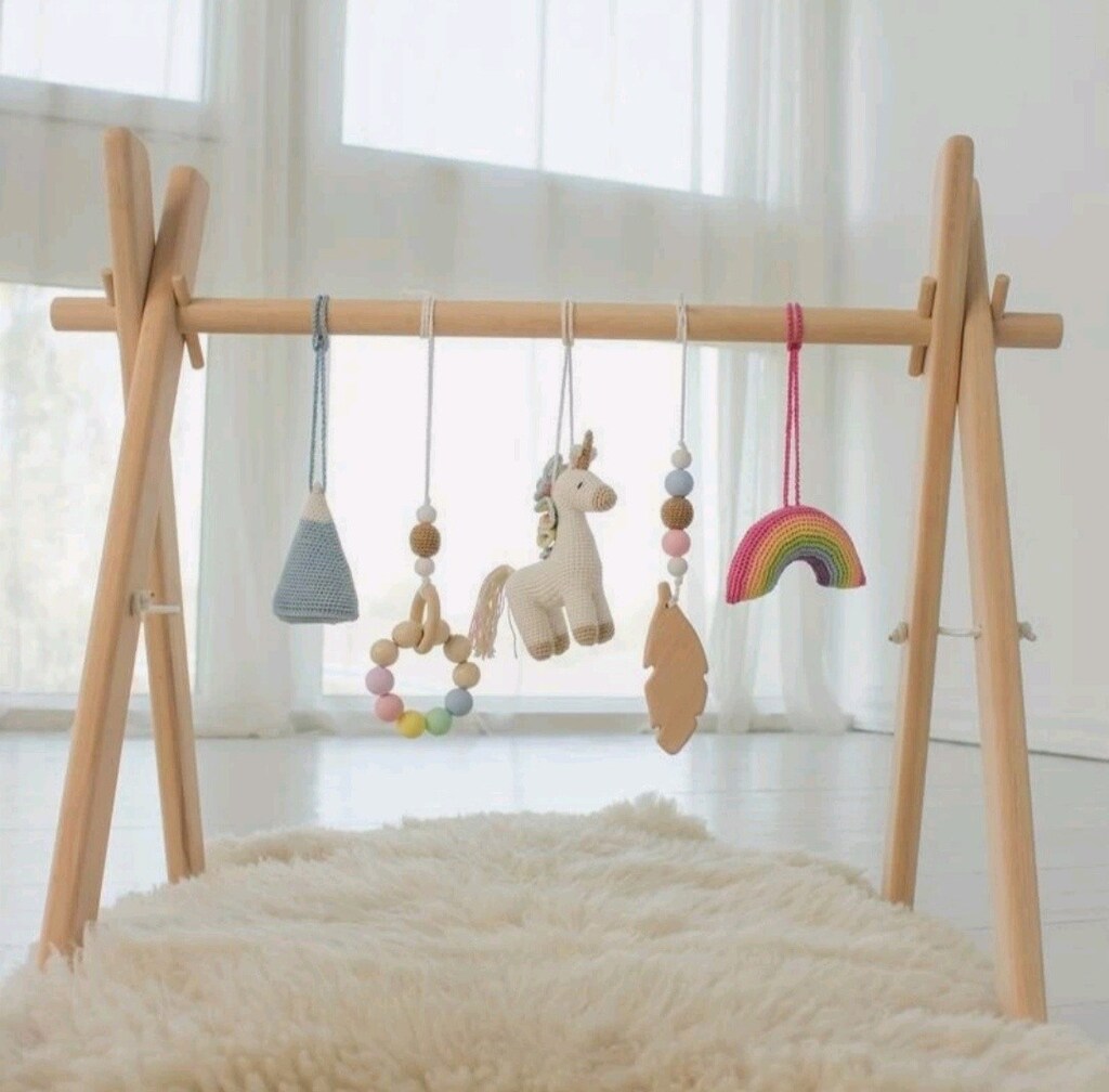 Ahşap Bebek Egzersiz Aleti – Oyun Alanı - 6
