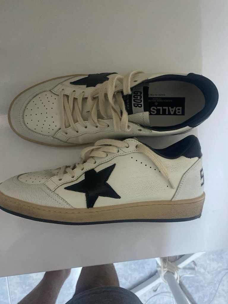 golden goose ballstar white black - 4