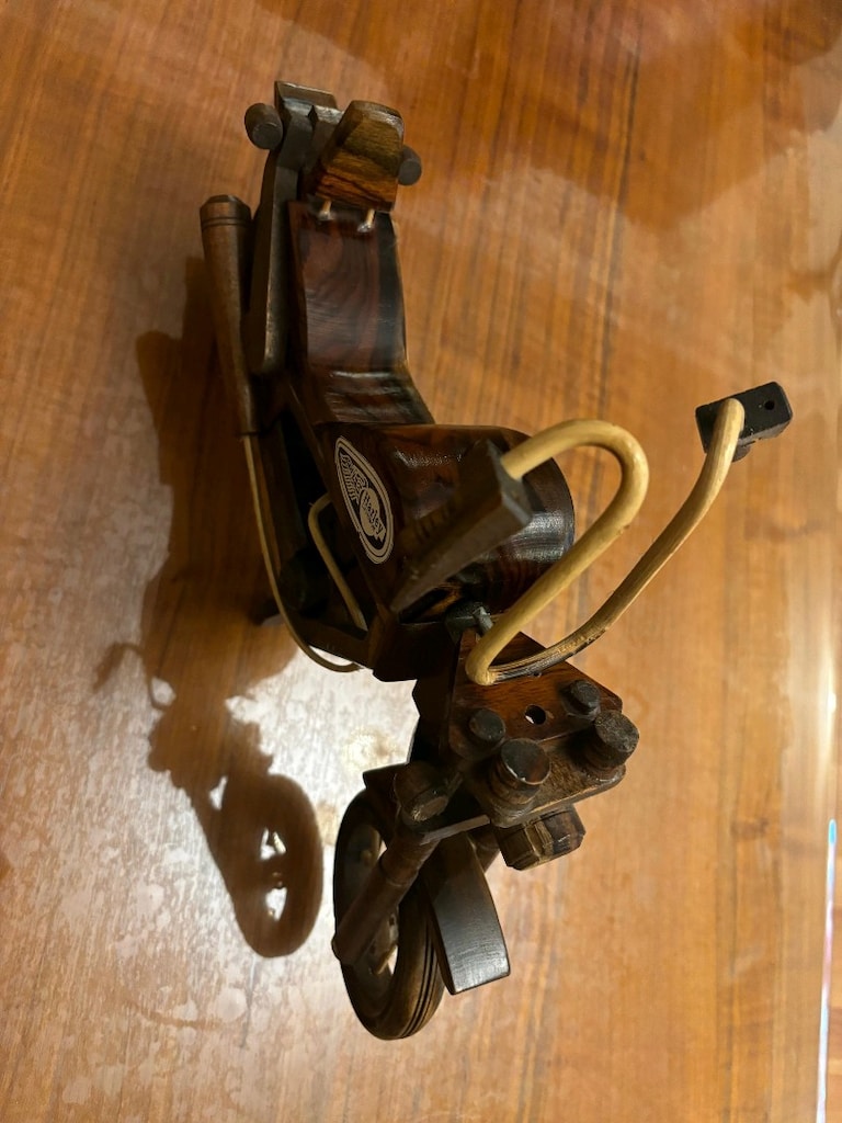 Ahşap el yapımı Harley Davitson Motor - 5