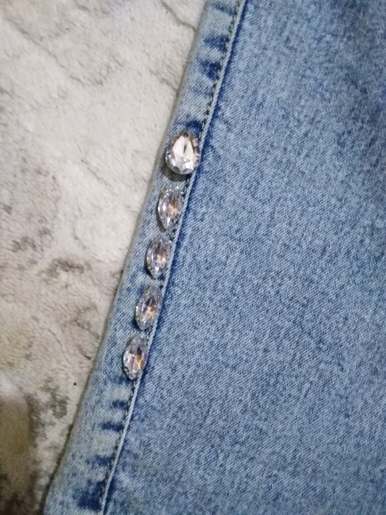 44 46 beden kot pantolon parcaları taşlı belı lastıklı sorunsuzlikralı - 3