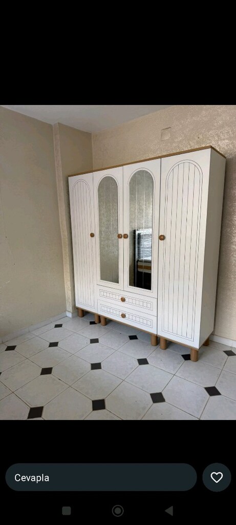 4 kapalı Elbise dolabı 180/200 cm'lik ölçü aynalı lüks modeli - 6