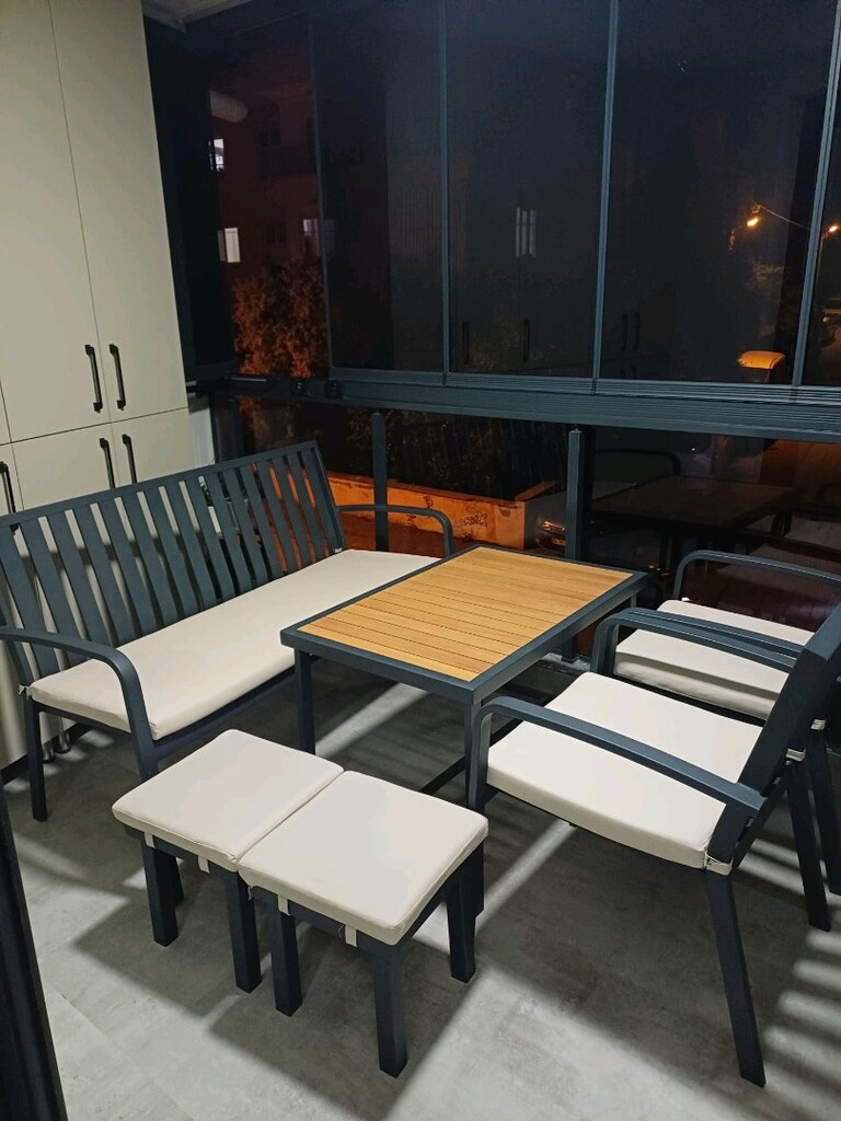 Aliminyum balkon/bahçe oturma gurubu - 4