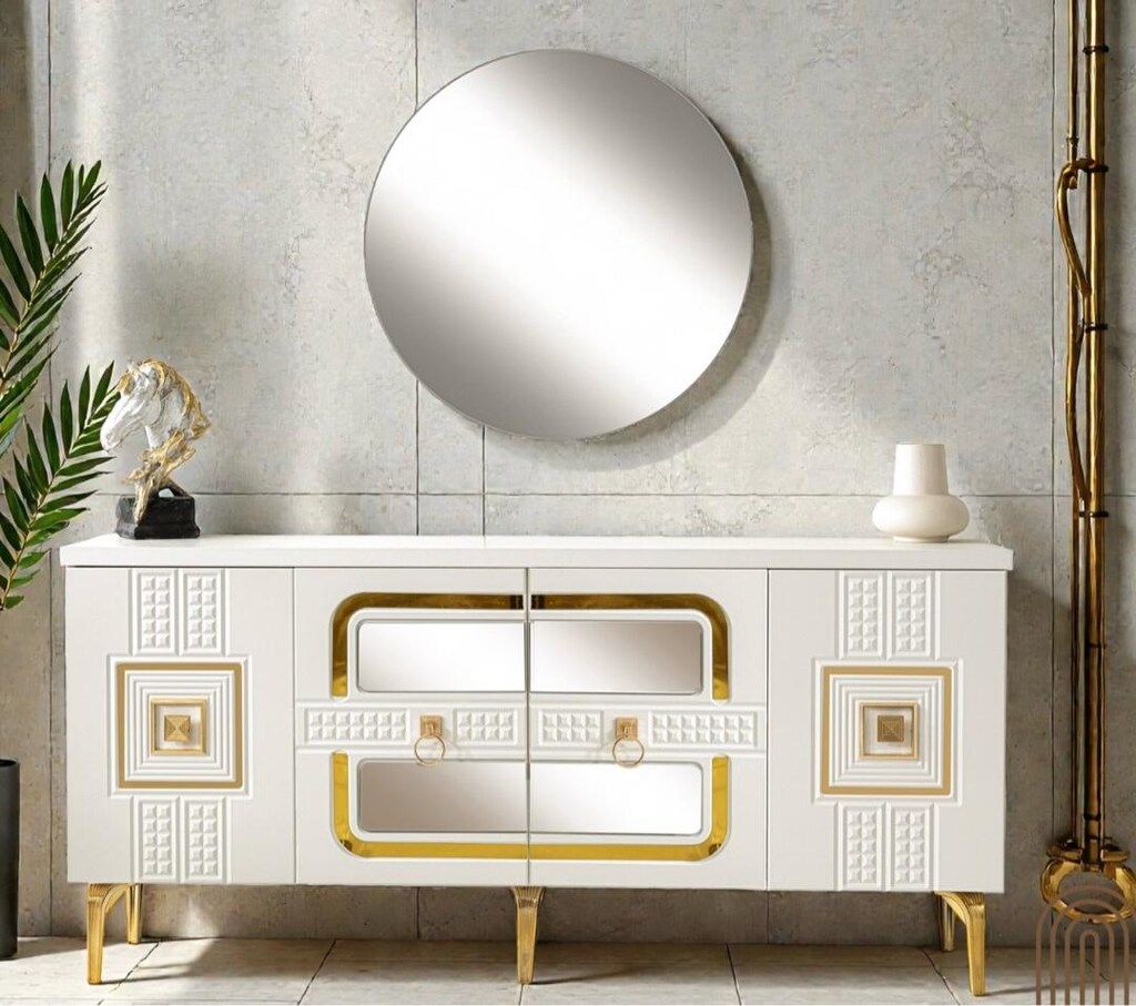 Sıfır , %100 MDF Konsol / Dresuar / Dolap - Aytaşı , Gold - 2