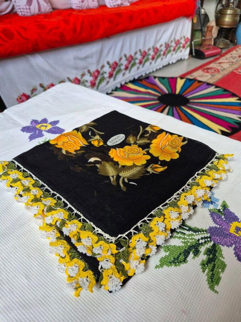 El emeği ceyizlik pamuklu yazma - 6