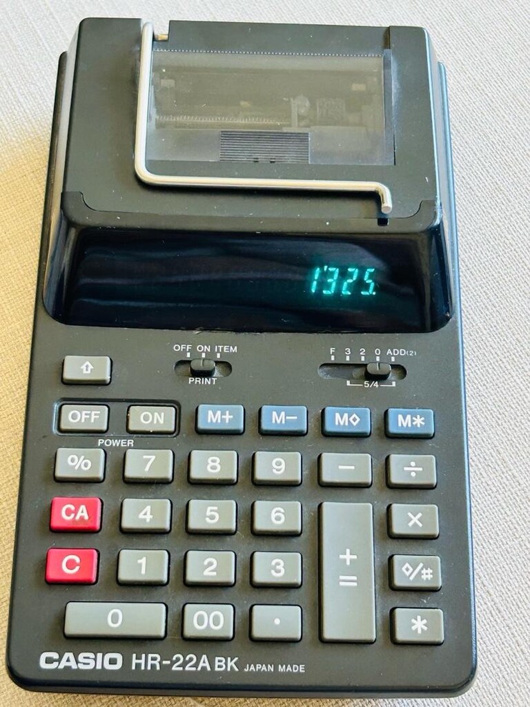 CASİO HR-22A BK şeritli Orjinal Japon üretimi Masa Hesap Makinesi - 7