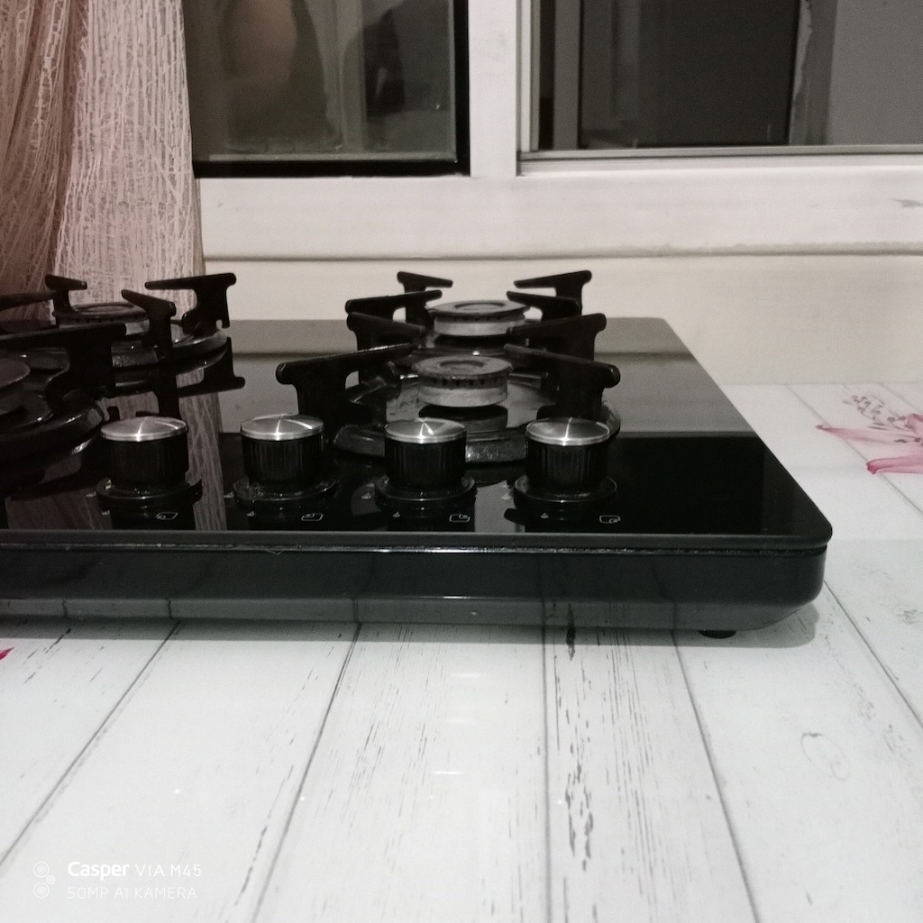 Doğalgaz uyumlu Çetintaş Marka Siyah Camlı Ankastre Set üstü ocak - 4