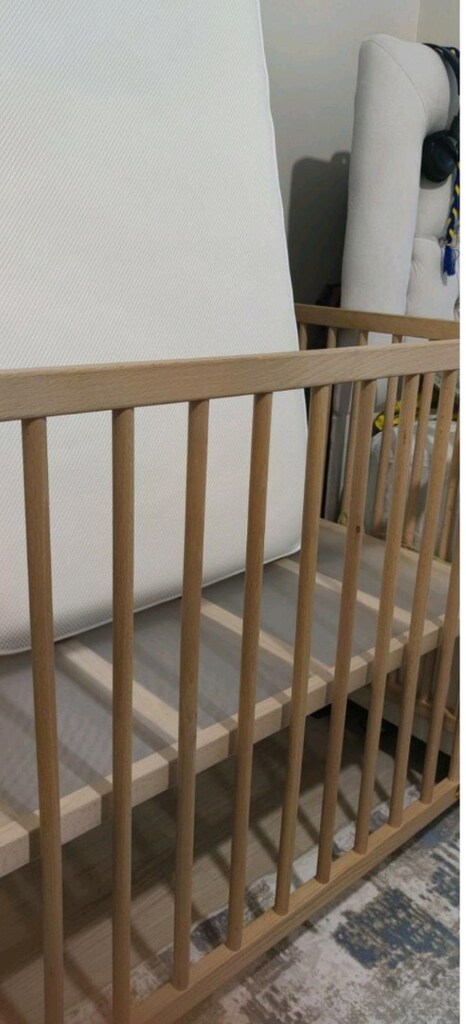 IKEA Sniglar Doğal Ahşap Bebek Beşiği ve Yatağı - Demonte Hazır - 6