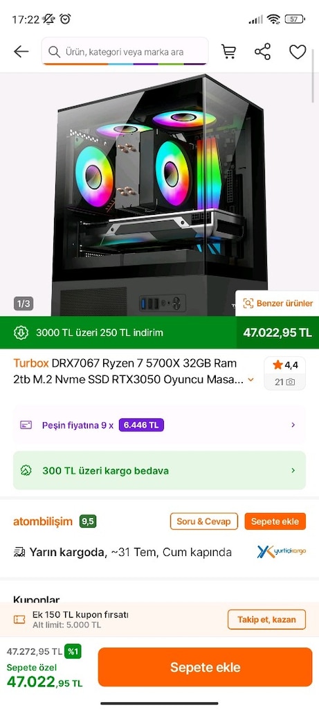 SIFIR AYARINDA FULL MASAÜSTÜ SETİ! PC - 7