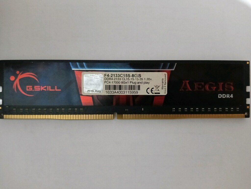 G.Skill 8Gb + Kingston 8Gb DDR4 - 2