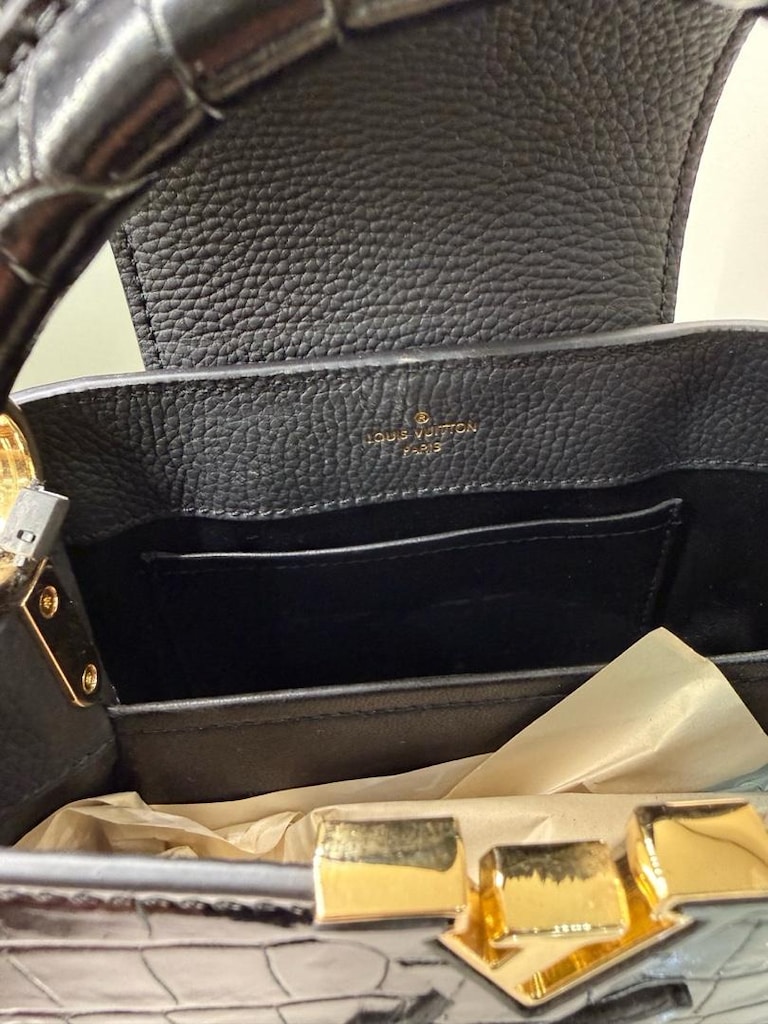 Louis Vuitton Capucines Mini Siyah Çanta - 8