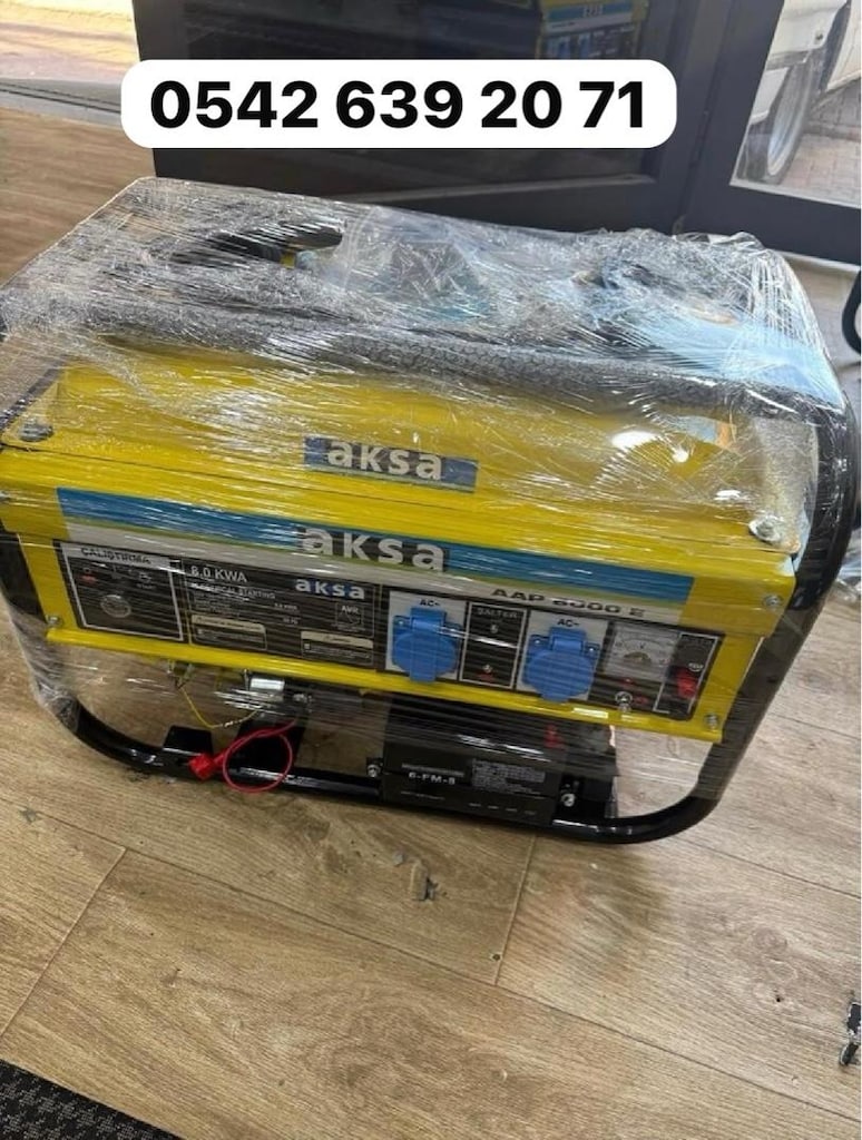 Sıfır 8kw Aksa otomatik marşli benzinli tekerlekli jeneratör - 3