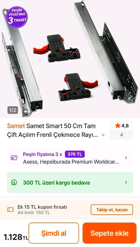 FRENLİ ÇEKMECE RAYI - 7