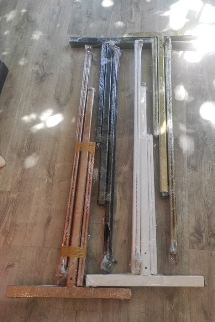 Ayarlanabilir Askılık Stand Eşek,Ayaklı Askılık Stant Eşek,Gold Askılı - 9