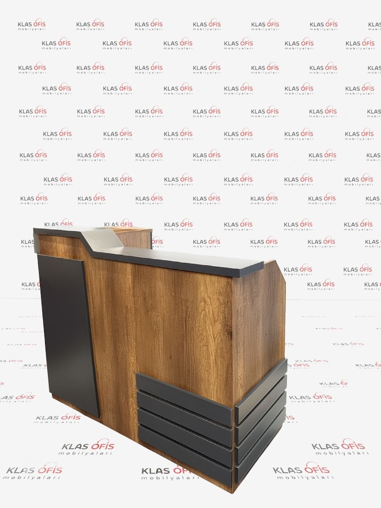 KLAS OFİS ÜSKÜDAR 140x65 CEVİZ GRİ BANKO SIFIR ÜRÜN - 3