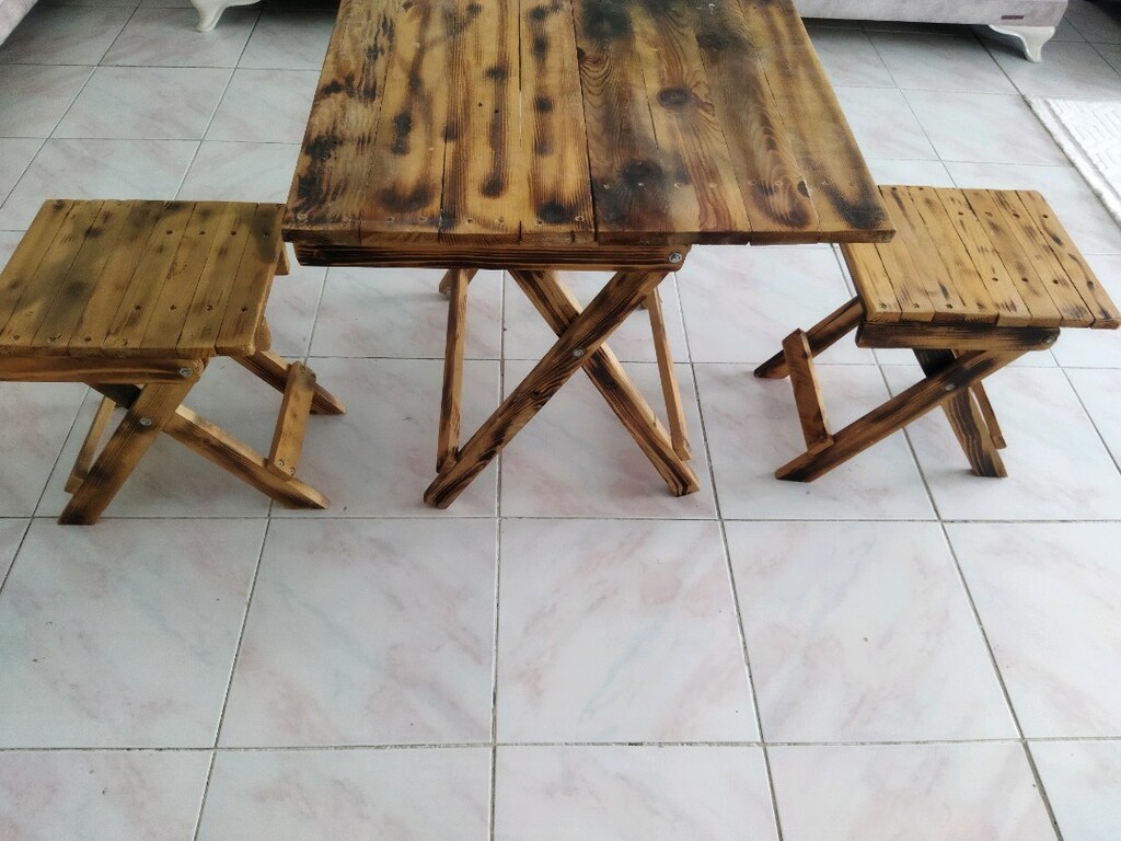 ahşap masa sandalye katlanır hepside - 3