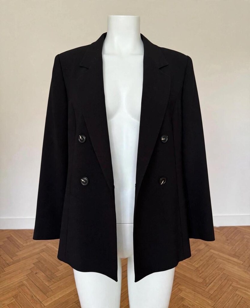 AKER Siyah Kruvaze Blazer Ceket Sıfır Ürün - 2