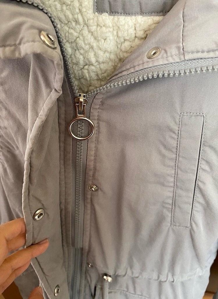 LCW bayan gri mont parka kaban - 5