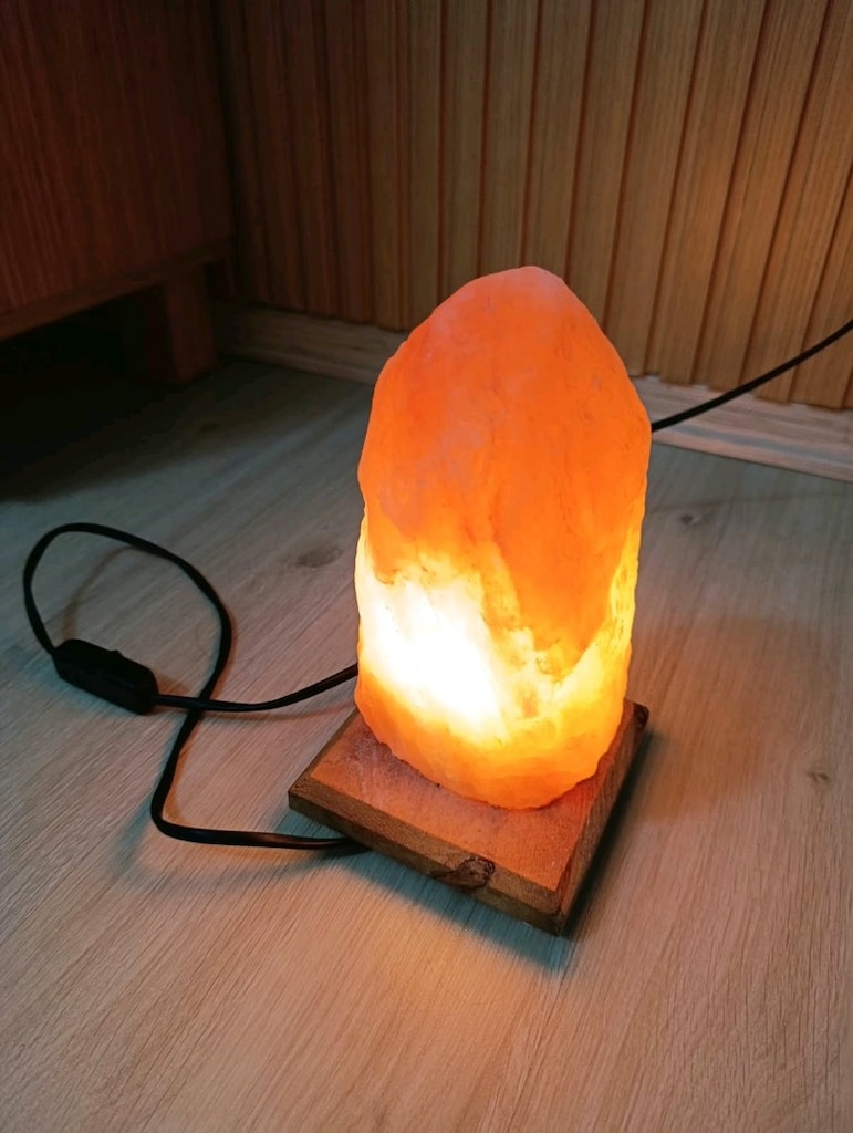 Ahşap Tabanlı Doğal Himalaya Tuz Lambası - 4